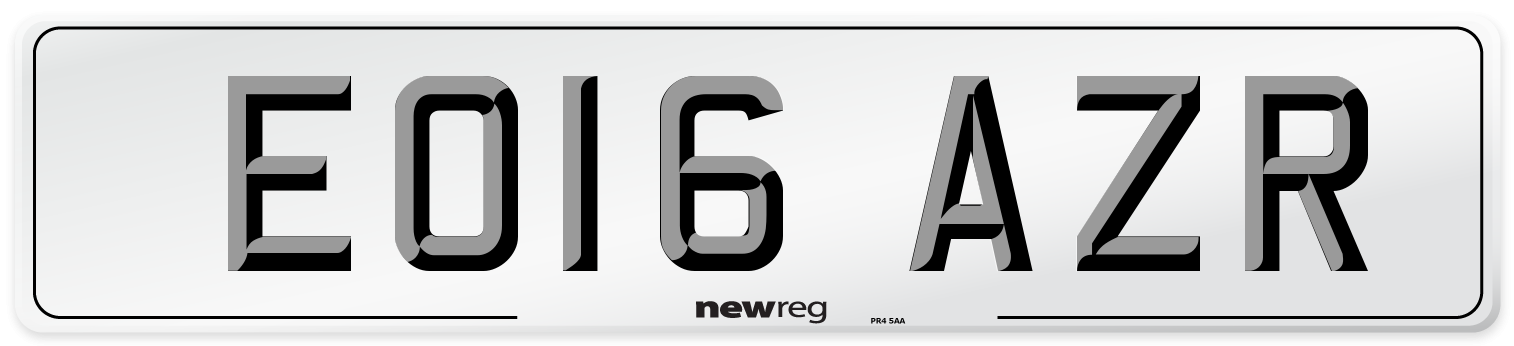 EO16 AZR Number Plate from New Reg